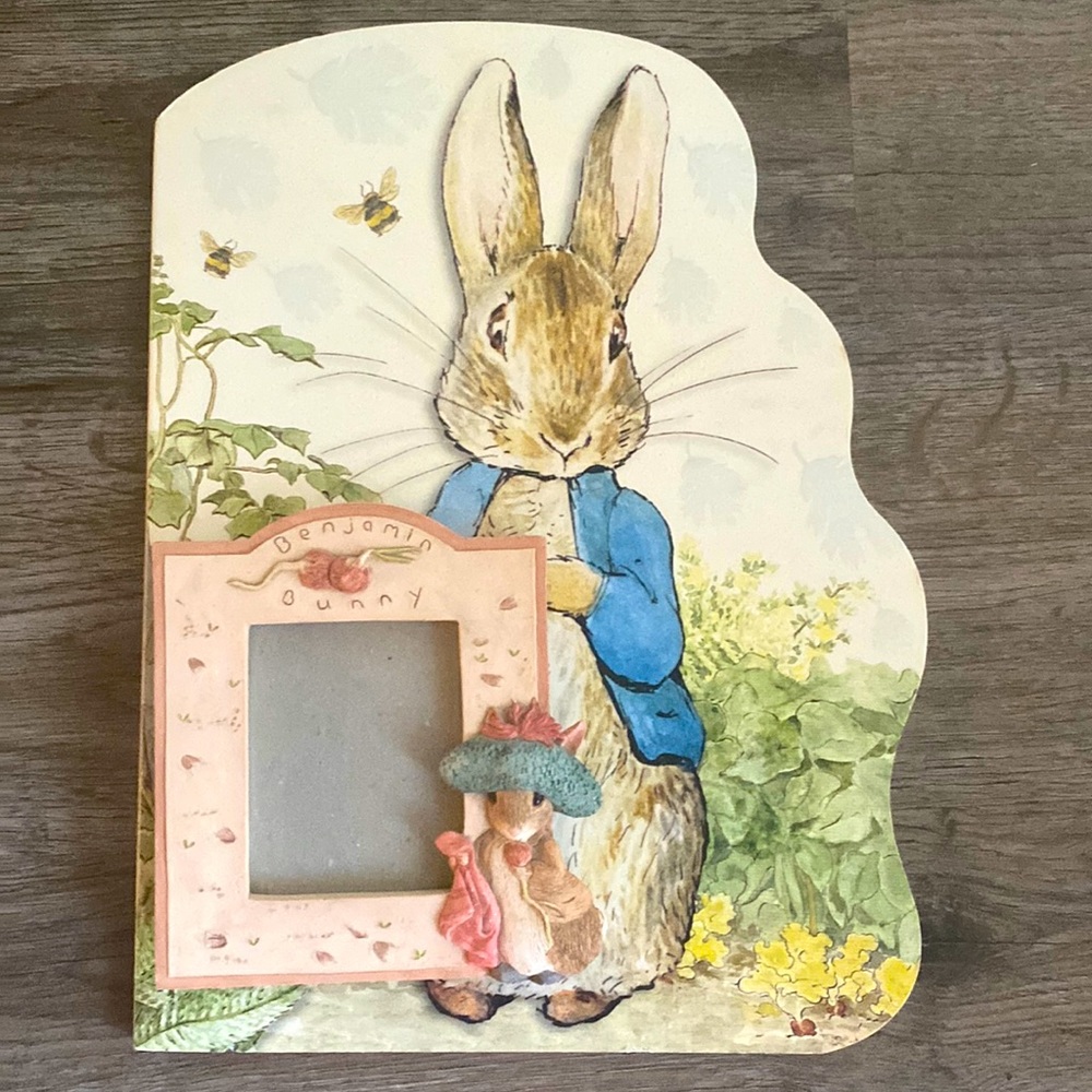Beatrix Potter Peter Rabbit Benjamin Bunny Vintage Picture Frame Book Bundle